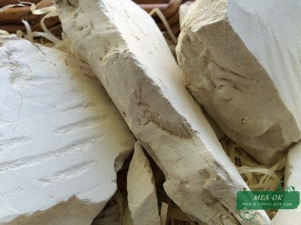Глина Желтая кусковая, пакет 1 кг